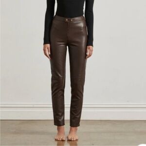 One Mile Quinn Leather Pants in Brown